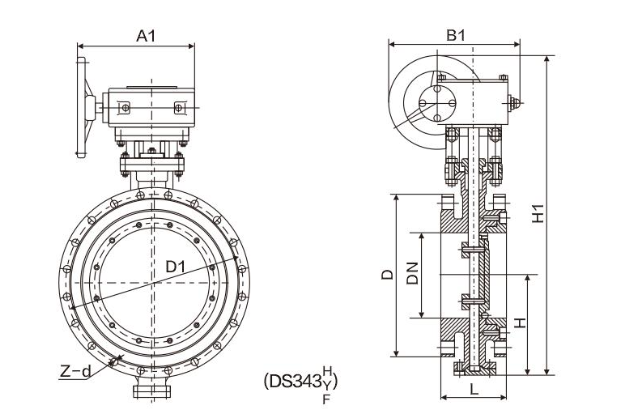 DS343H 雙向壓法蘭蝶閥(圖1)