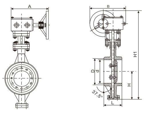 雙向壓焊接蝶閥(圖1)